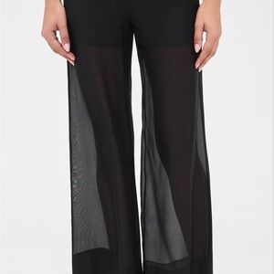 La Ligne Black Sheer Colby Pants
